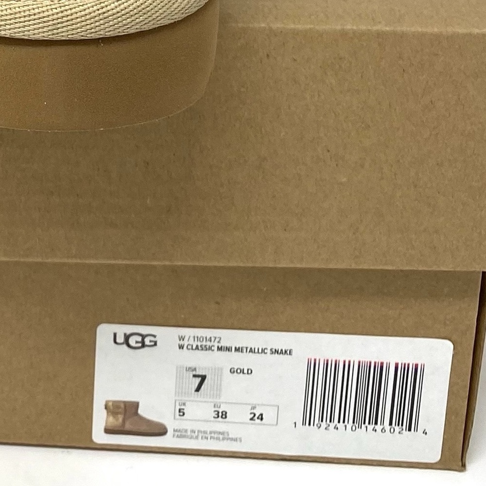 UGG Classic Mini Women’s Boots Metallic Shake Gold - Picture 11 of 11